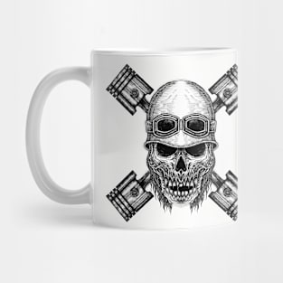 skull machine Mug